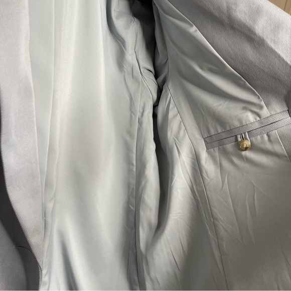 Madewell The Larsen Oversized Blazer in Drapeweave in light blue, size Medium - Picture 11 of 13